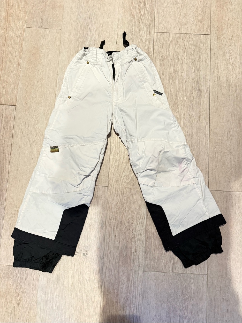 Obermeyer White and Black Snow Pants for Men